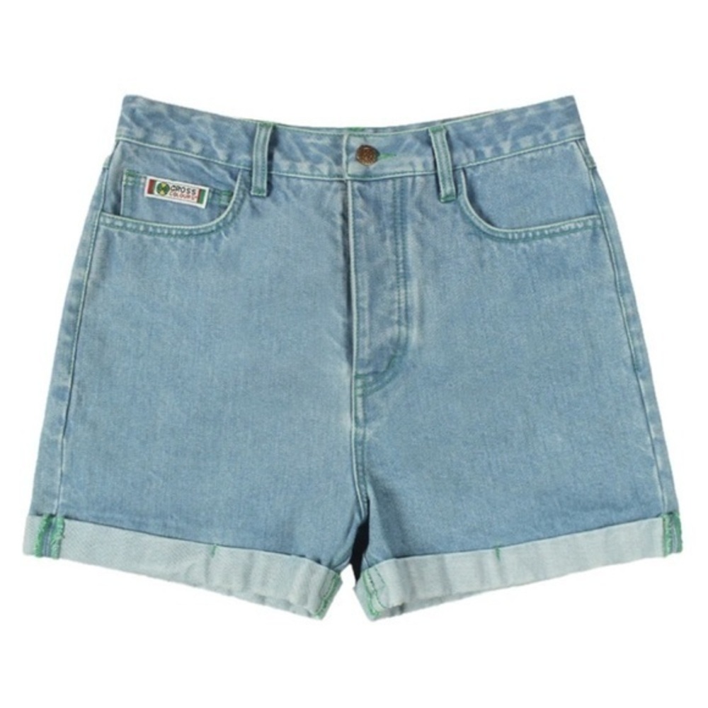 Cross Colours Cuffed Denim Shorts Vintage Indigo